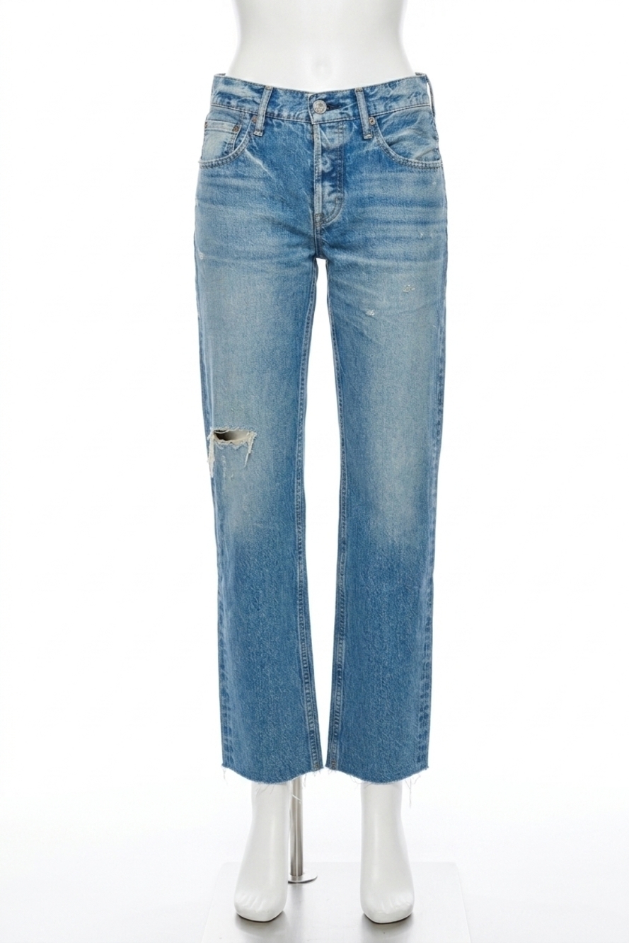 NEW MOUSSY frankford straight-low jeans in blue mv